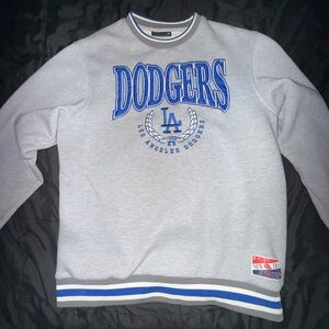 New Era Gray Dodgers Crewneck Sweater